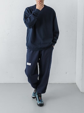 「アイテム（スニーカー）」を使った、カワバタさん（メンズ・185cm）の冬コーディネート