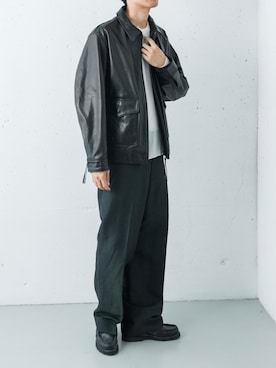 「アイテム（シューズ）」を使った、カワバタさん（メンズ・185cm）の夏コーディネート