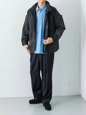 「THOMAS MASON（トーマス メイソン）のnew basic　THOMAS MASON OVER SHIRTS（シャツ/ブラウス）」を使った、カワバタさん（メンズ・185cm）の夏コーディネート
