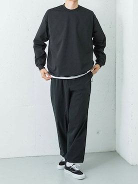 「URBAN RESEARCH（アーバンリサーチ）の接触冷感スムージーTシャツ（Tシャツ/カットソー）」を使った、カワバタさん（メンズ・185cm）の夏コーディネート