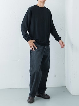 「アイテム（デニムパンツ）」を使った、カワバタさん（メンズ・185cm）の夏コーディネート