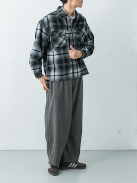 「アイテム（パンツ）」を使った、カワバタさん（メンズ・185cm）の秋コーディネート