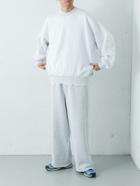 「アイテム（スウェット）」を使った、カワバタさん（メンズ・185cm）の秋コーディネート