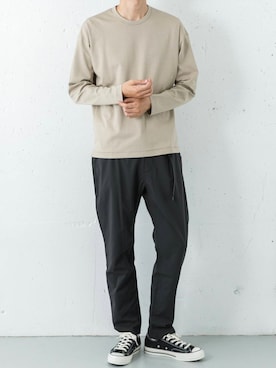「アイテム（Tシャツ/カットソー）」を使った、カワバタさん（メンズ・185cm）の夏コーディネート