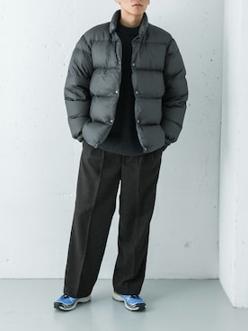 「アイテム（ダウンジャケット/コート）」を使った、カワバタさん（メンズ・185cm）の秋コーディネート