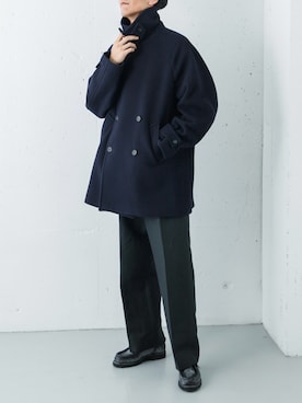 「アイテム（トップス、ブラウン系）」を使った、カワバタさん（メンズ・185cm）の秋コーディネート