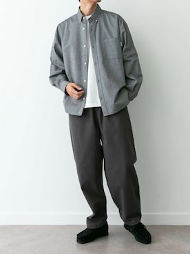「アイテム（トップス）」を使った、カワバタさん（メンズ・185cm）の夏コーディネート