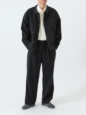 「URBAN RESEARCH（アーバンリサーチ）のGurank　CH Coverall（カバーオール、ブラック系）」を使った、カワバタさん（メンズ・185cm）の夏コーディネート