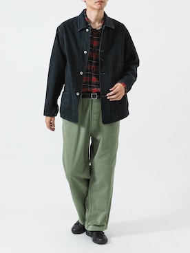 「URBAN RESEARCH（アーバンリサーチ）のadidas　STAN SMITH GTX（スニーカー、ブラック系）」を使った、カワバタさん（メンズ・185cm）の夏コーディネート