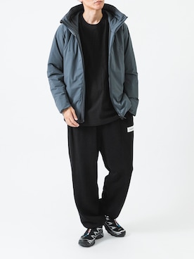 「URBAN RESEARCH（アーバンリサーチ）のdDdDdDd　BINDER NECK LONG-SLEEVE T-SHIRTS（Tシャツ/カットソー、ブラック系）」を使った、カワバタさん（メンズ・185cm）の秋コーディネート