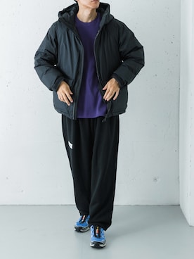 「アイテム（スウェットパンツ）」を使った、カワバタさん（メンズ・185cm）の秋コーディネート