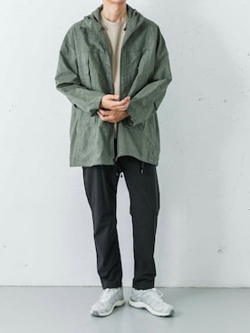 「Gramicci（グラミチ）の『別注』Gramicci　MINOTECH STRETCH PANTS（その他パンツ）」を使った、カワバタさん（メンズ・185cm）の夏コーディネート