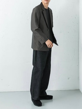 「URBAN RESEARCH（アーバンリサーチ）の接触冷感スムージーTシャツ（Tシャツ/カットソー）」を使った、カワバタさん（メンズ・185cm）の夏コーディネート