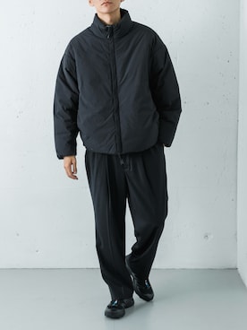 「アイテム（ダウンジャケット/コート）」を使った、カワバタさん（メンズ・185cm）の秋コーディネート