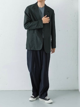 「アイテム（その他アウター）」を使った、カワバタさん（メンズ・185cm）の夏コーディネート
