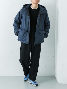 「アイテム（ダウンジャケット/コート）」を使った、カワバタさん（メンズ・185cm）の秋コーディネート