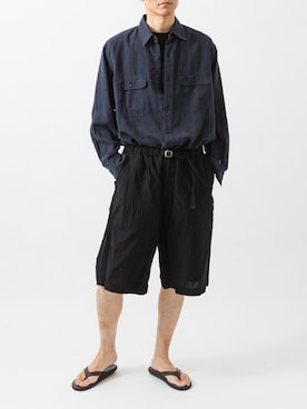 「URBAN RESEARCH（アーバンリサーチ）の『別注』ISLAND SLIPPER×URBAN RESEARCH　ナローストラップサンダル（サンダル、ブラウン系）」を使った、カワバタさん（メンズ・185cm）の夏コーディネート