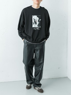 「アイテム（スウェット）」を使った、カワバタさん（メンズ・185cm）の秋コーディネート