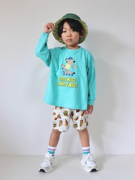 「BREEZE（ブリーズ）のアイテム（トップス）」を使った、OU_KII_☺︎さん（キッズ・110cm）の春コーディネート