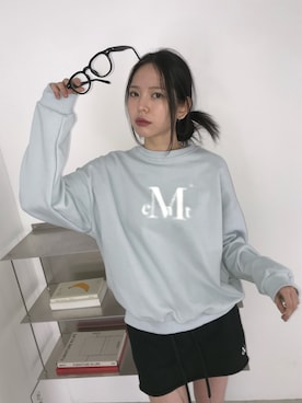 「MUCENT（ムセント）のアイテム（スカート、ブラック系）」を使った、MUCENTさん（レディース・163cm）の冬コーディネート