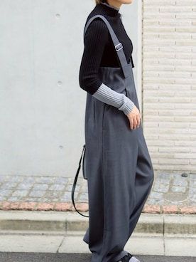 「アイテム（つなぎ/オールインワン）」を使った、daijin0516さん（レディース・158cm・30代）の秋コーディネート