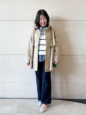 「tk.TAKEO KIKUCHI（ティーケータケオキクチ）のアイテム（バッグ）」を使った、ふみさん（レディース・154cm）の冬コーディネート