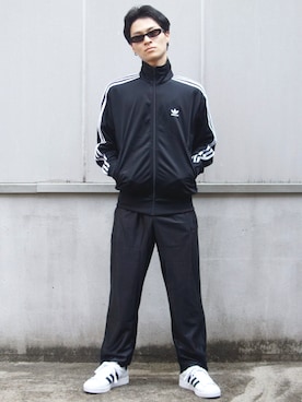 「アイテム（ジャージ）」を使った、FAさん（メンズ・173cm）の夏コーディネート