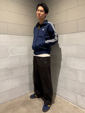 「アイテム（ジャージ）」を使った、FAさん（メンズ・173cm）の秋コーディネート