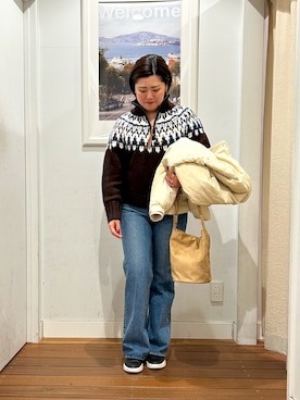 「URBAN RESEARCH Sonny Label（アーバンリサーチサニーレーベル）のアイテム（パンツ）」を使った、maiさん（レディース・158cm）の冬コーディネート