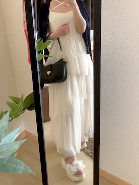 「アイテム（カーディガン/ボレロ）」を使った、ringoさん（レディース・151cm）の夏コーディネート