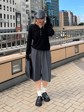 「アイテム（ハンチング/ベレー帽）」を使った、oharu14さん（レディース・165cm・20代）の秋コーディネート
