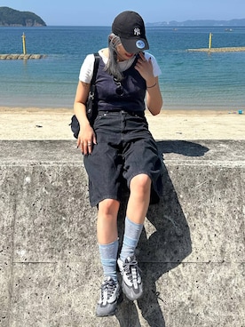 「アイテム（帽子）」を使った、oharu14さん（レディース・165cm・20代）の夏コーディネート