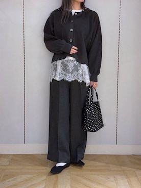「LOWRYS FARM（ローリーズファーム）のＬＦＢＡＳＩＣＴＯＴＥ　323726（ショルダーバッグ、その他）」を使った、oharu14さん（レディース）の春コーディネート