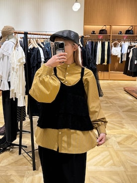 「LOWRYS FARM（ローリーズファーム）のアイテム（ハンチング/ベレー帽）」を使った、oharu14さん（レディース・165cm）の秋コーディネート