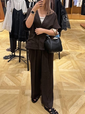 「LOWRYS FARM（ローリーズファーム）のカンドウフィットグルカ 283656（サンダル）」を使った、oharu14さん（レディース・165cm）の夏コーディネート