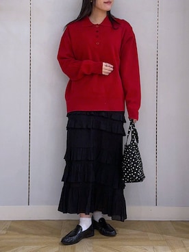 「LOWRYS FARM（ローリーズファーム）のＬＦＢＡＳＩＣＴＯＴＥ　323726（ショルダーバッグ、その他）」を使った、oharu14さん（レディース）の冬コーディネート