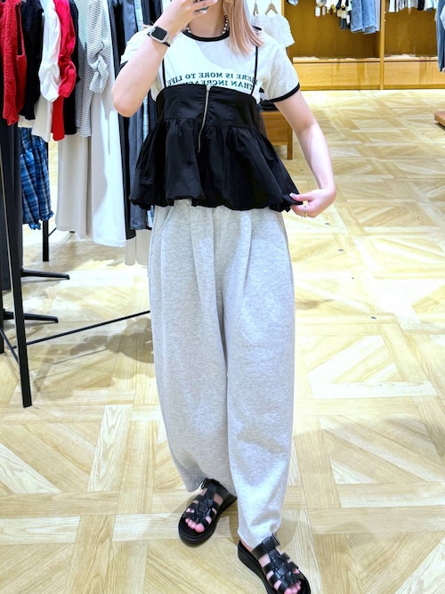 トップス tope tube top peto セール】バルーンZIPキャミソール 289811（キャミソール）｜LOWRYS