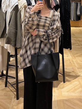 「LOWRYS FARM（ローリーズファーム）の３ＳＥＴトートＢＡＧ　642760（トートバッグ、ブラック系）」を使った、oharu14さん（レディース）の春コーディネート