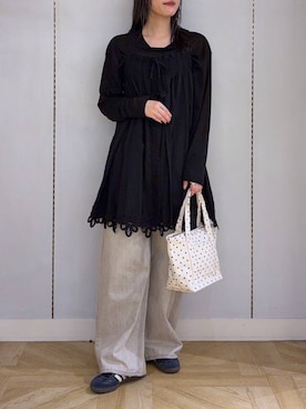 「LOWRYS FARM（ローリーズファーム）のＬＦＢＡＳＩＣＴＯＴＥ　323726（ショルダーバッグ、その他）」を使った、oharu14さん（レディース）の春コーディネート