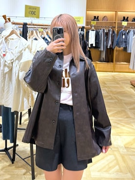 「アイテム（カバーオール）」を使った、oharu14さん（レディース・165cm）の秋コーディネート