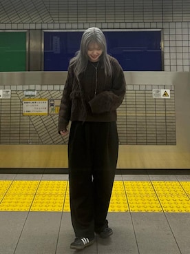 「アイテム（ポロシャツ）」を使った、oharu14さん（レディース・165cm）の秋コーディネート