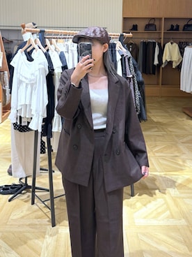 「LOWRYS FARM（ローリーズファーム）のアイテム（ハンチング/ベレー帽）」を使った、oharu14さん（レディース・165cm）の秋コーディネート