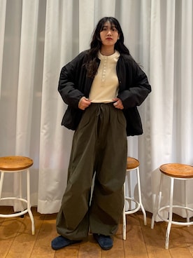 「アイテム（ブルゾン）」を使った、むーさん（レディース・156cm）の秋コーディネート