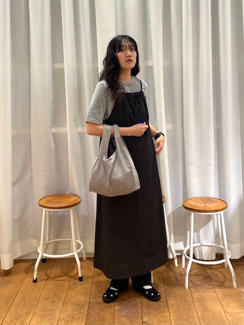 『仁村紗和さん着用』『UR TECH』サマシェアバックドロストキャミワンピース