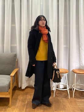 「URBAN RESEARCH DOORS（アーバンリサーチドアーズ）のタートルネックニット（ニット/セーター）」を使った、むーさん（レディース・156cm）の冬コーディネート