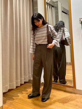 「URBAN RESEARCH DOORS（アーバンリサーチドアーズ）のローヒールサボミュール（その他シューズ、ブラック系）」を使った、むーさん（レディース・156cm）の夏コーディネート