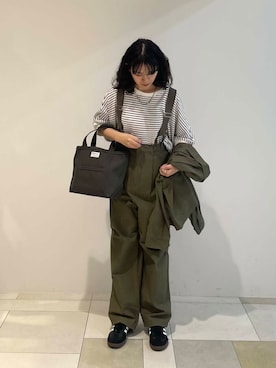 「アイテム（ミリタリージャケット）」を使った、mumumumu7742さん（レディース・156cm）の夏コーディネート