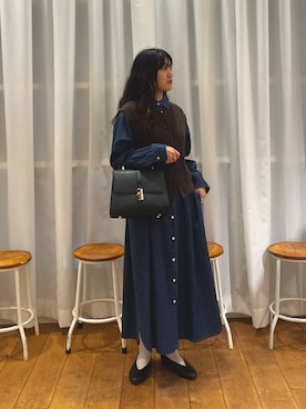 「デニムシャツワンピース」｜mumumumu7742さん（レディース・156cm）の夏コーディネート