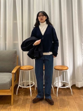 「アイテム（スタジャン）」を使った、むーさん（レディース・156cm）の冬コーディネート