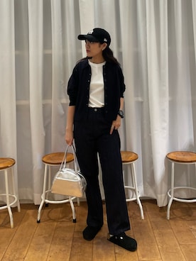 「コーデュロイキャップ」｜むーさん（レディース・156cm）の夏コーディネート